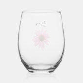 Bright Purple Coneflower Personalized Mug Wijnglas Zonder Voet (Achterkant)