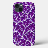Bright Purple iPhone Case Organic Vein Style (Achterkant)