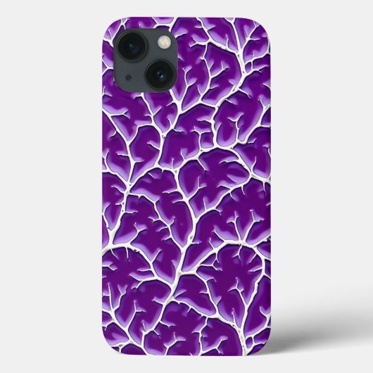 Bright Purple iPhone Case Organic Vein Style (Achterkant)