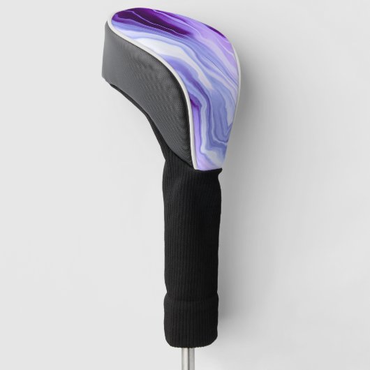 Bright purple marbling golfheadcover (Schuin)