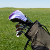 Bright purple marbling golfheadcover (Insitu)