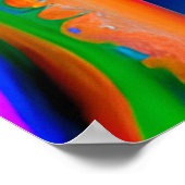 Bright Queen Rainbow Schattige Haar Zwart Melanine Poster (Hoek)