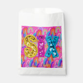 Bright Rainbow 6th Birthday Bedankzakje (Voorkant)