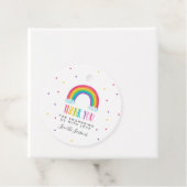 Bright Rainbow Baby shower Gift Bedankjes Labels