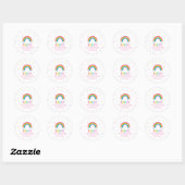Bright Rainbow Baby shower Ronde Sticker (Vel)