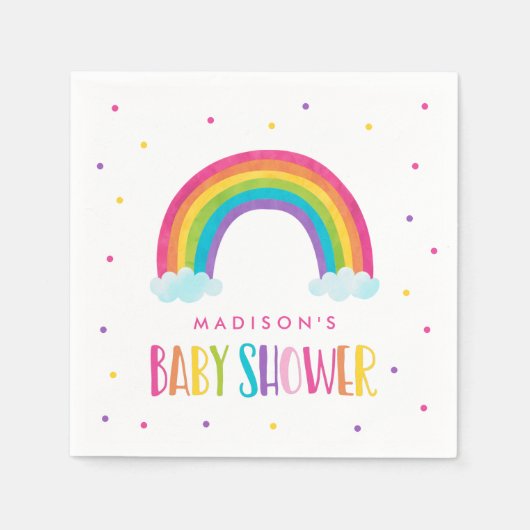 Bright Rainbow Baby shower Servet (Voorkant)