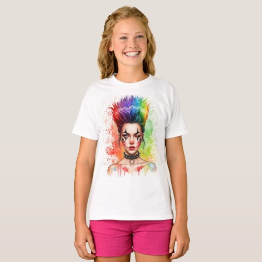 Bright Rainbow beroemd gemaakt door Natasha Us T-shirt (Voorkant volledig)