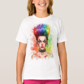 Bright Rainbow beroemd gemaakt door Natasha Us T-shirt (Voorkant)