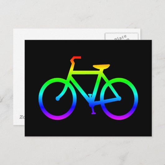 Bright Rainbow Bicycle Briefkaart (Voorkant / Achterkant)