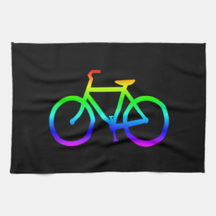 Bright Rainbow Bicycle Theedoek
