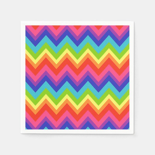 Bright Rainbow Birthday Party Celebration Napkins Servetten (Voorkant)