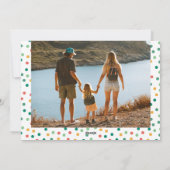 Bright Rainbow Cheers Multi Foto Kerst Kaart (Achterkant)