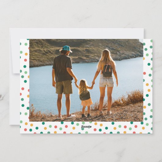 Bright Rainbow Cheers Multi Foto Kerst Kaart (Achterkant)