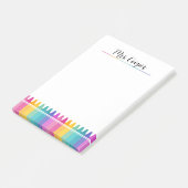 Bright Rainbow Crayons kleuterjuf Post-it® Notes (Schuin)
