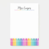 Bright Rainbow Crayons kleuterjuf Post-it® Notes (Voorkant)
