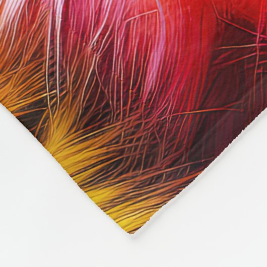 Bright Rainbow faux monster bont textuur Fleece Deken (Hoek)