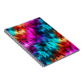 Bright Rainbow faux monster bont textuur Notitieboek (Rechterzijde)