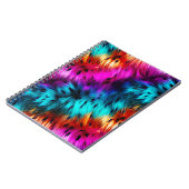 Bright Rainbow faux monster bont textuur Notitieboek (Linkerzijde)