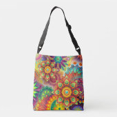 Bright Rainbow Garden Digitale Kunst Crossbody Tas (Achterkant)