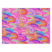 Bright Rainbow Gold Glitter Tafelkleed (Voorkant (Horizontaal))