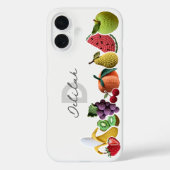 Bright Rainbow Haakfruit Collage Monogram Case-Mate iPhone Case (Achterkant)