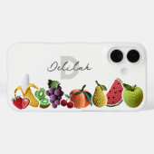 Bright Rainbow Haakfruit Collage Monogram Case-Mate iPhone Case (Achterkant (horizontaal))