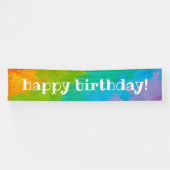 Bright Rainbow Happy Birthday-banner Spandoek (Horizontaal)
