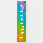 Bright Rainbow Happy Birthday-banner Spandoek (Verticaal)