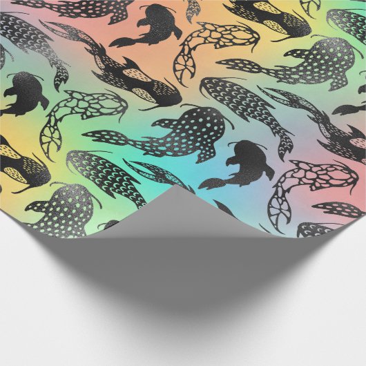 Bright Rainbow Koi Fish Leuke Dieren Cadeaupapier (Hoek)