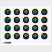 Bright Rainbow Love Kanji Ronde Sticker (Vel)