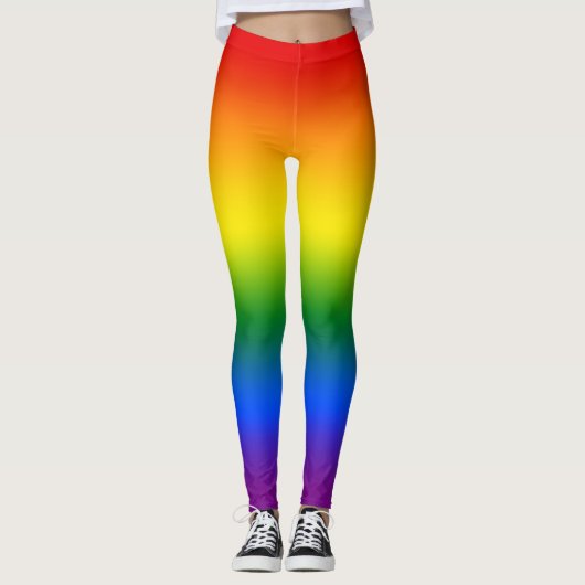 Bright Rainbow Ombre Leggings (Voorkant)