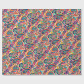 Bright Rainbow Paisley Cadeaupapier (Vlak)