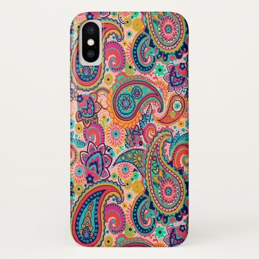 Bright Rainbow Paisley Case-Mate iPhone Case (Achterkant)