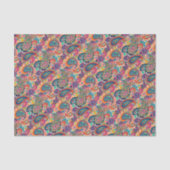 Bright Rainbow Paisley Tissuepapier (Voorkant)