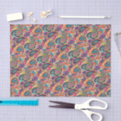 Bright Rainbow Paisley Tissuepapier (Craft)