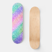 Bright Rainbow Pebble Ombre Confetti Style Striped Persoonlijk Skateboard (Voorkant)