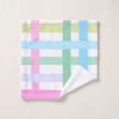 Bright Rainbow Plaid Bath Towel - Colourful Pastel Bad Handdoek (Wasdoekje)
