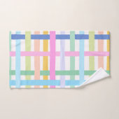 Bright Rainbow Plaid Bath Towel - Colourful Pastel Bad Handdoek (Handdoek)