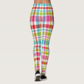 Bright Rainbow Plaid Checkered Pattern  Leggings (Achterkant)