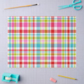 Bright Rainbow Plaid Checkered Pattern Tissuepapier (Craft)