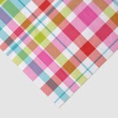 Bright Rainbow Plaid Checkered Pattern Tissuepapier (Detail)