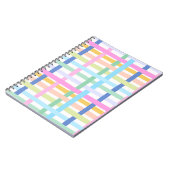 Bright Rainbow Plaid Journal - Colourful pastel Notitieboek (Linkerzijde)