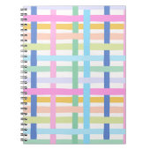 Bright Rainbow Plaid Journal - Colourful pastel Notitieboek (Voorkant)