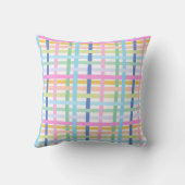 Bright Rainbow Plaid - Maximalist Gingham Kussen (Achterkant)