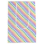 Bright Rainbow Polka Dots Party Medium Cadeauzakje (Achterkant)