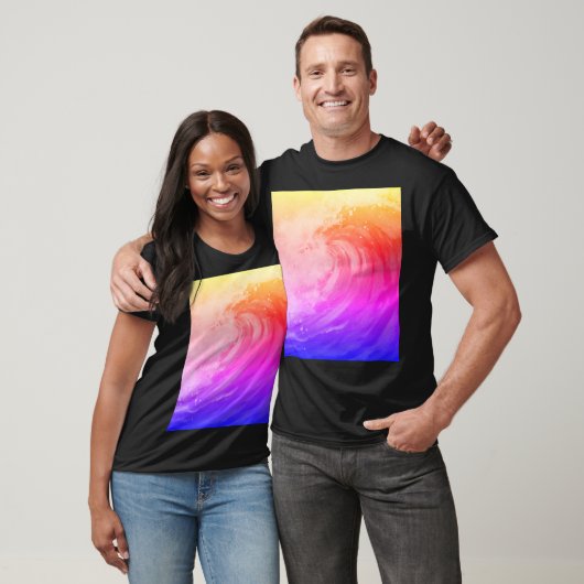 bright rainbow poster depicting a faint wave t-shirt (Unisex)