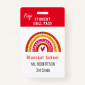 Bright Rainbow School leraar of student pas Badge (Achterkant)