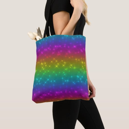 Bright Rainbow Sparkles Canvas tas (Dichtbij)
