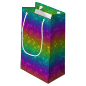 Bright Rainbow Sparkles Gift Bag Klein Cadeauzakje (Achterkant Gekanteld)