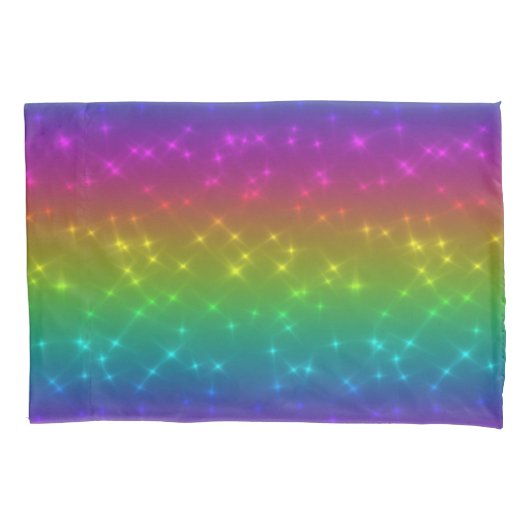 Bright Rainbow Sparkles Pillow Hoesje Kussensloop (Voorkant)